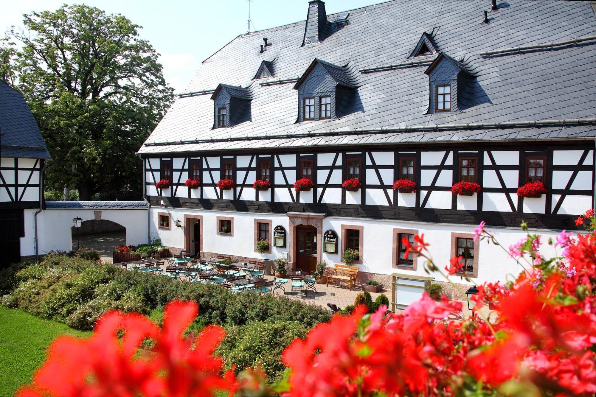 Hotel Folklorehof ケムニッツ エクステリア 写真